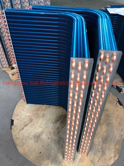주문 공기에 의하여 냉각되는 동관 콘덴서 코일 증발기 열교환기